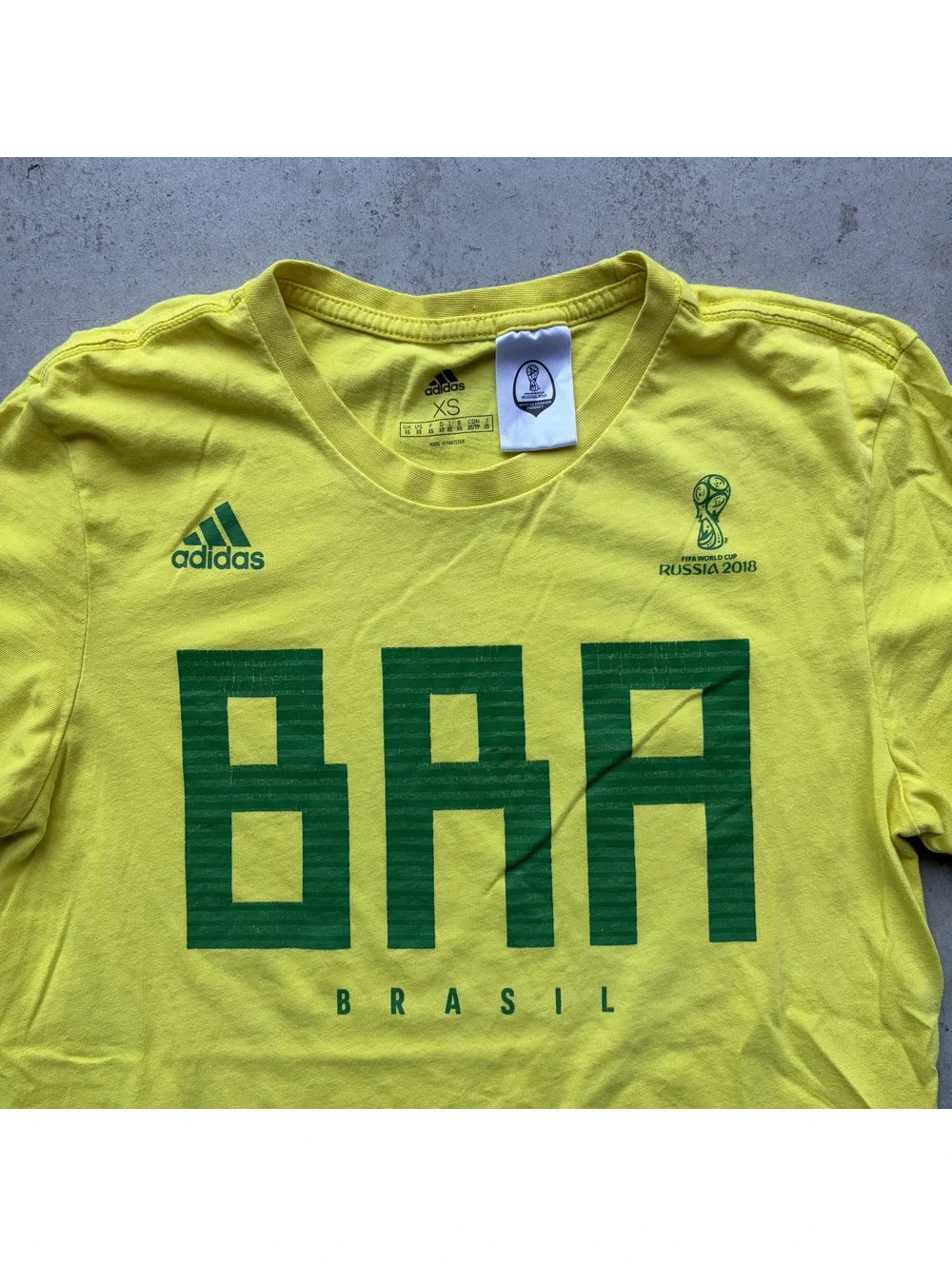 Adidas Brazil BRA Yellow T-Shirt Russia 2018 FIFA World Cup
